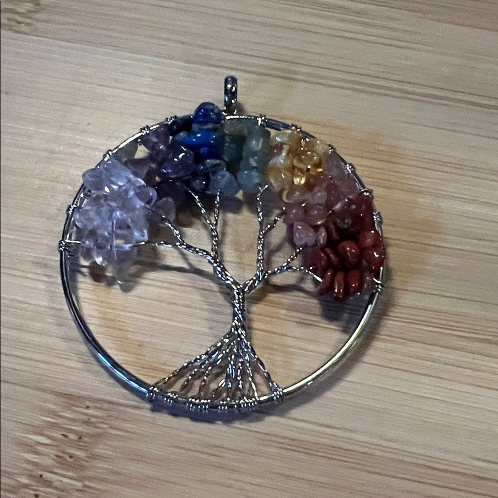 Multicolor Tree of Life Pendant Necklace for Women